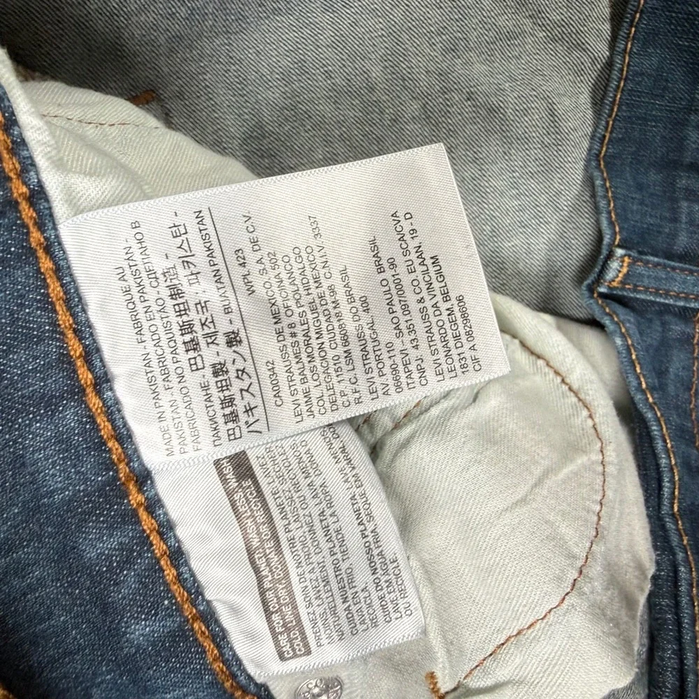 Levis 514 Straight Fit Jeans Mens 40x30 Dark Wash Blue Stretch Denim Classic